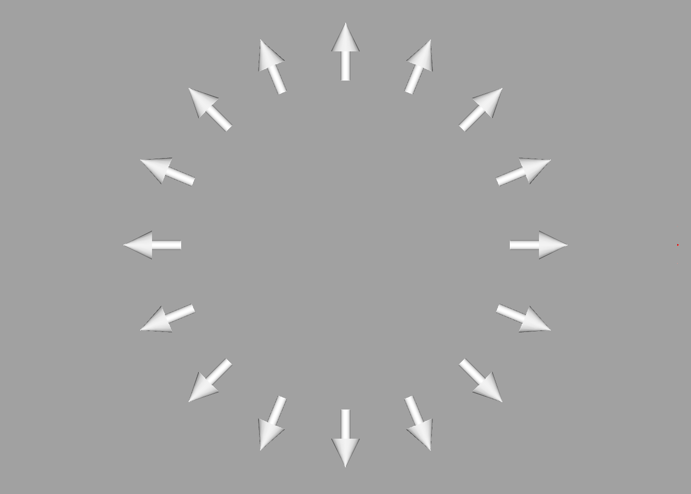 Arrows pointing outwards around a circle