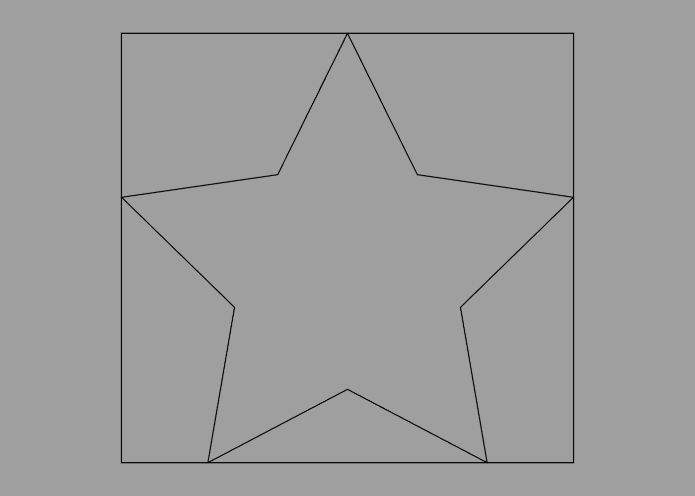 Star with fitted rectangle