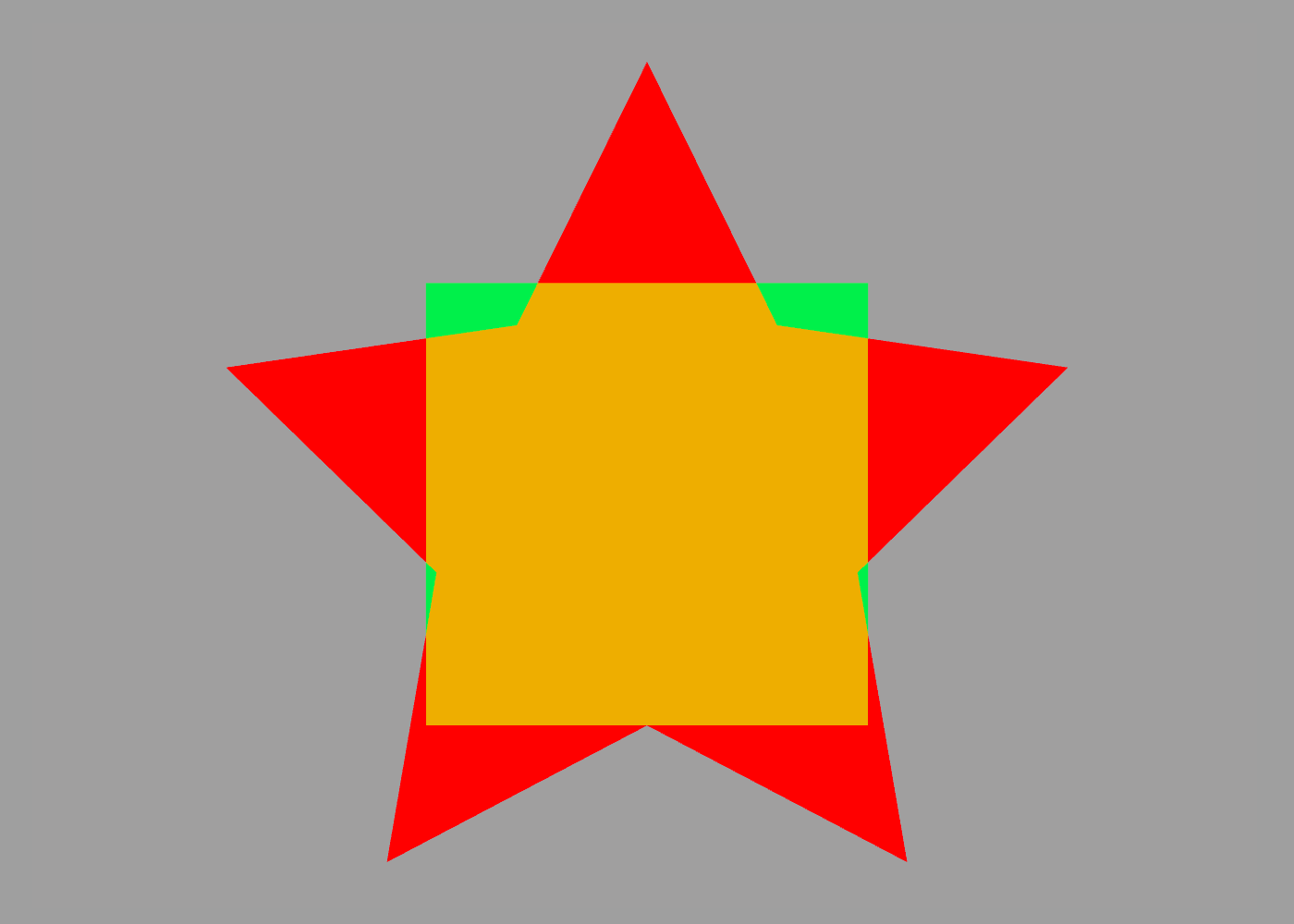 Star with unit cube