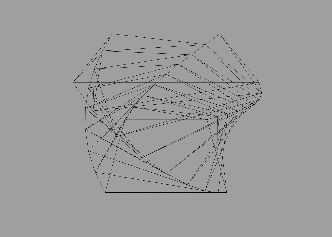 Twisted extrusion wireframe